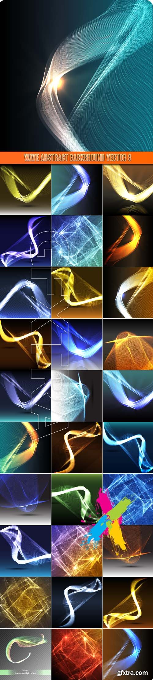 Wave Abstract background vector 8