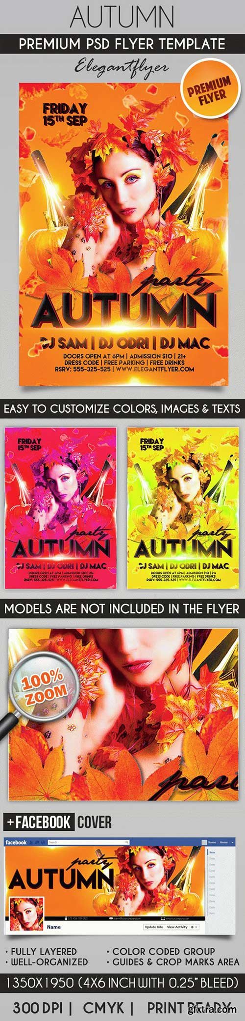 Autumn – Flyer PSD Template + Facebook Cover