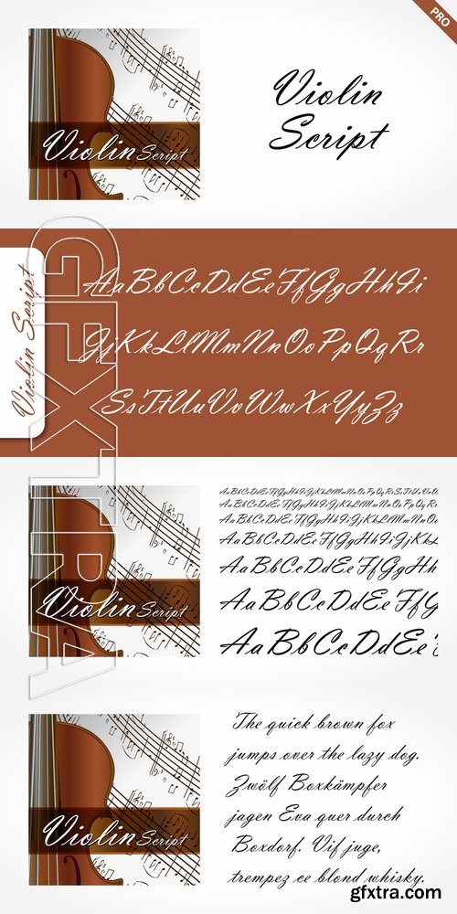 Violin Script Pro - 1 font: $9.99