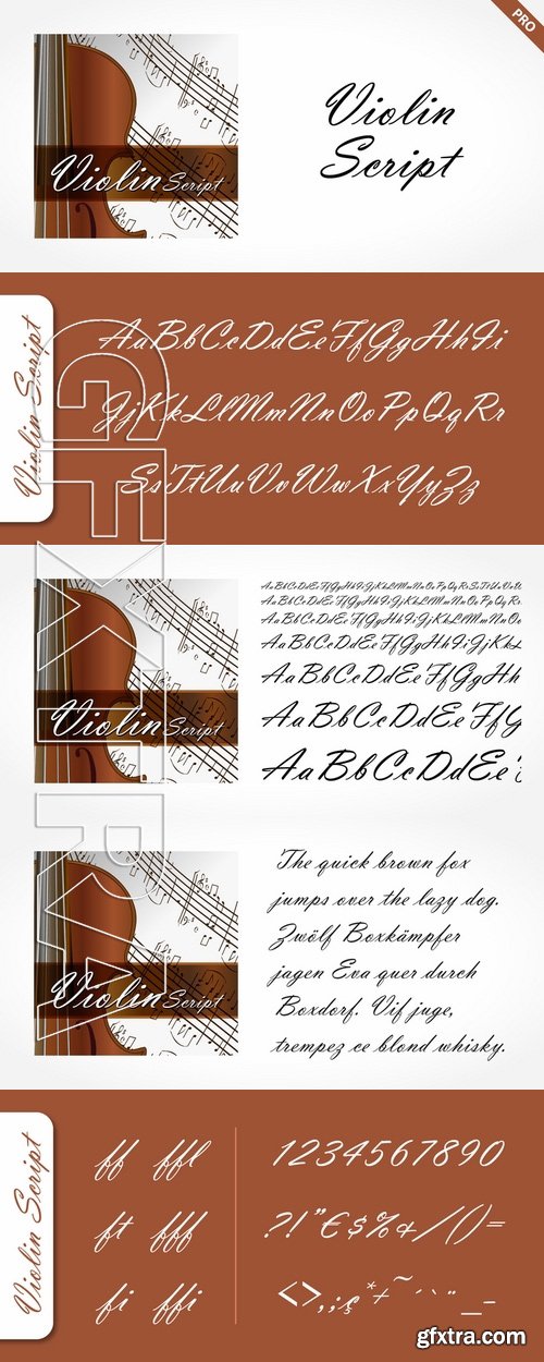 Violin Script Pro - 1 font: $9.99