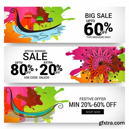 Collection Happy Onam celebration banner poster flyer discount sale sticker 25 HQ Jpeg