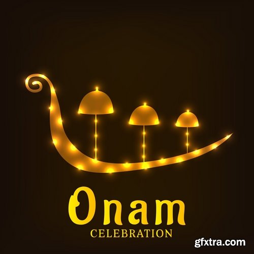 Collection Happy Onam celebration banner poster flyer discount sale sticker 25 HQ Jpeg