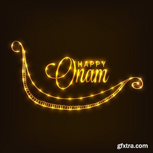 Collection Happy Onam celebration banner poster flyer discount sale sticker 25 HQ Jpeg