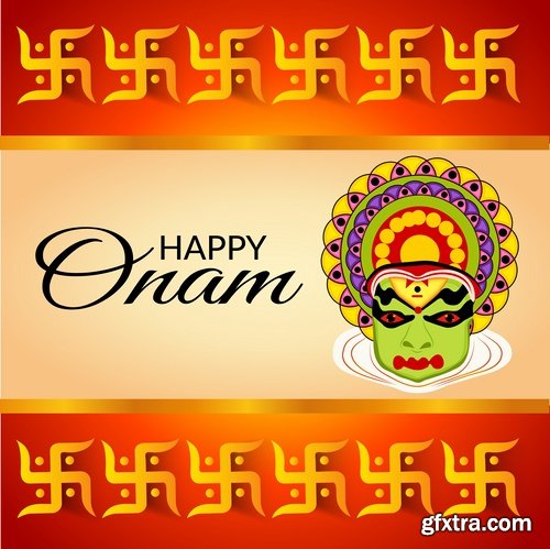 Collection Happy Onam celebration banner poster flyer discount sale sticker 25 HQ Jpeg