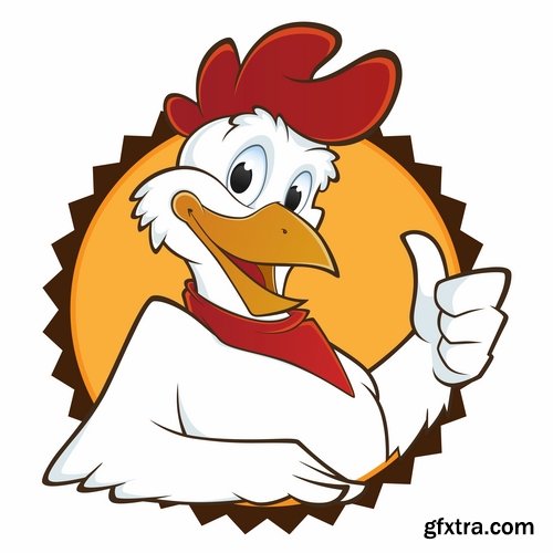 Collection chicken rooster logo 2017 vector image 25 EPS