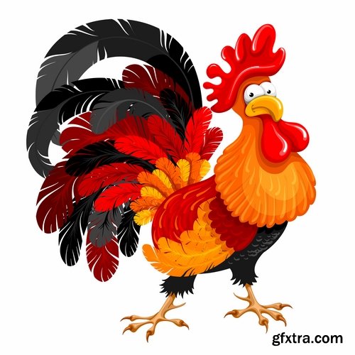 Collection chicken rooster logo 2017 vector image 25 EPS