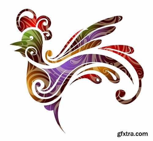 Collection chicken rooster logo 2017 vector image 25 EPS