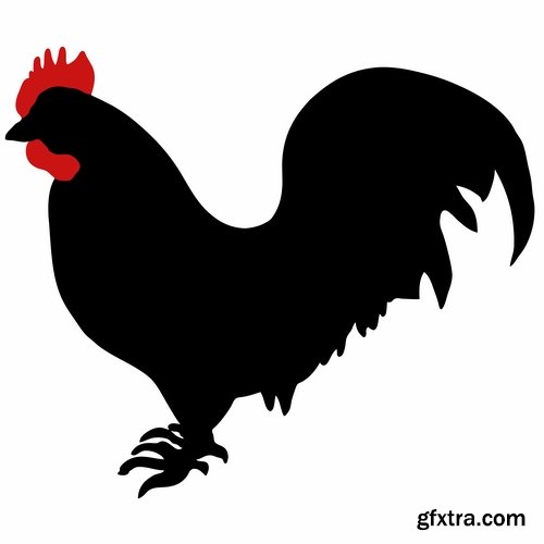 Collection chicken rooster logo 2017 vector image 25 EPS