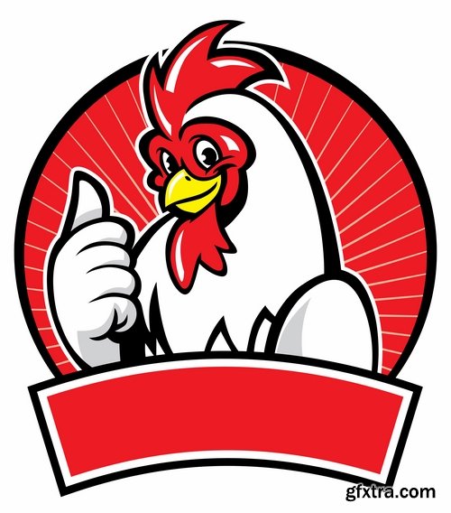 Collection chicken rooster logo 2017 vector image 25 EPS