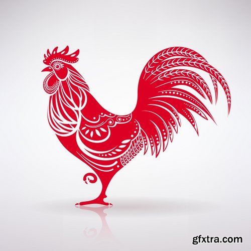 Collection chicken rooster logo 2017 vector image 25 EPS