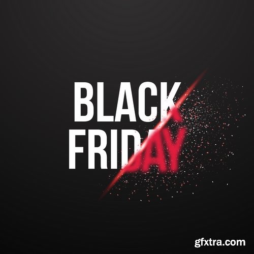 Collection Black Friday flyer banner logo sticker sale invitation card 25 EPS