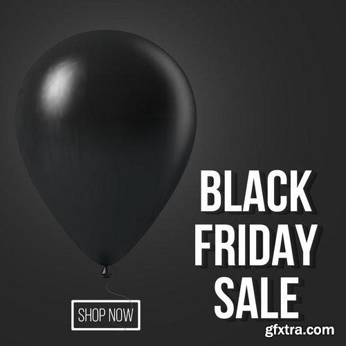 Collection Black Friday flyer banner logo sticker sale invitation card 25 EPS