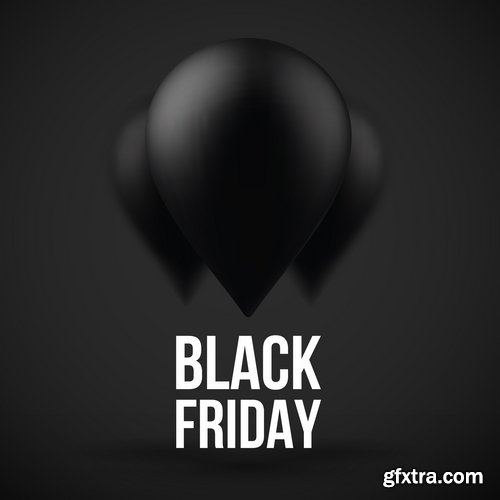 Collection Black Friday flyer banner logo sticker sale invitation card 25 EPS