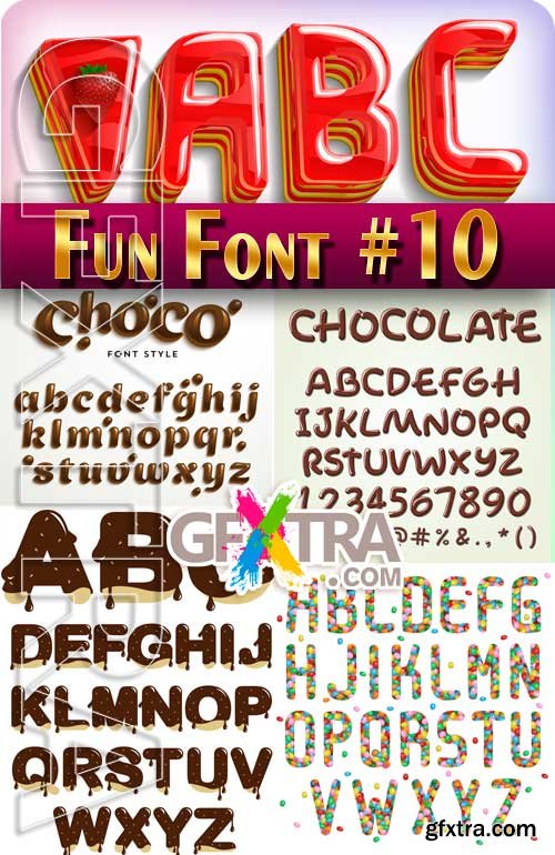 Fun Font #10 - Stock Vector