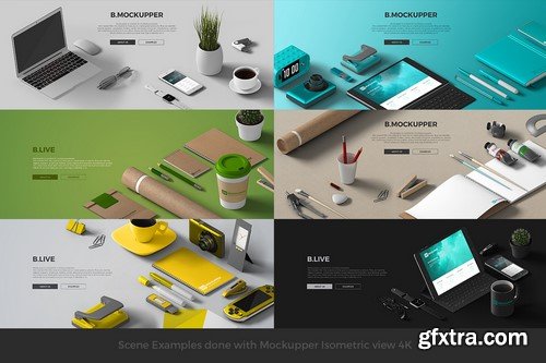 CM - Mockupper Scene Generator Isometric 887638