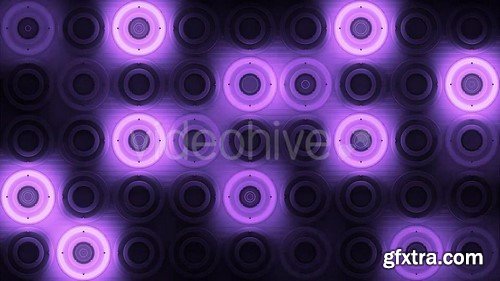 VJ Purple Glowing Discs - HD Video Footage