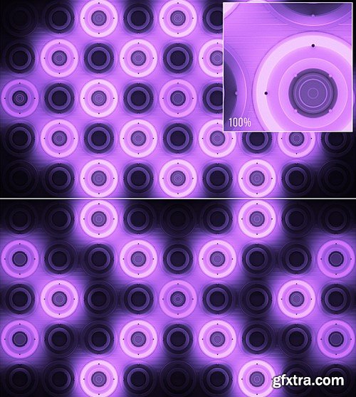 VJ Purple Glowing Discs - HD Video Footage