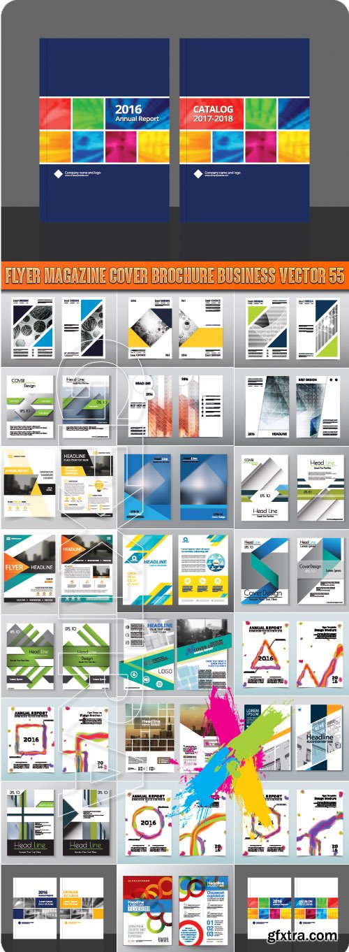 Flyer magazine cover brochure business vector 55