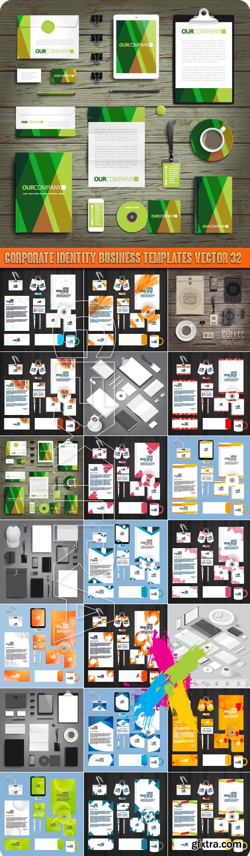 Corporate identity business templates vector 32