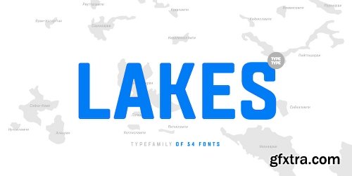 TT Lakes Font Family 54 Fonts