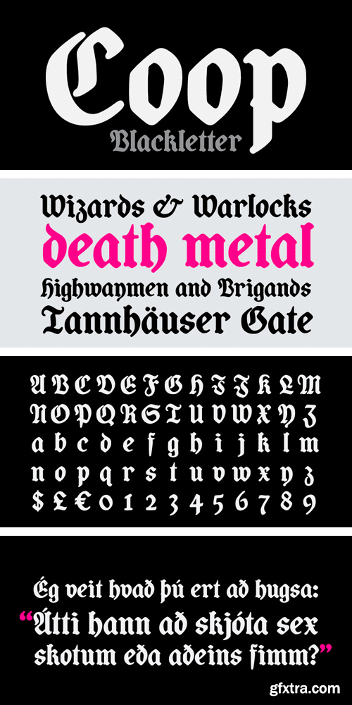 Coop Blackletter Font