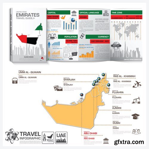 Travel Guide Book Business Infographic - 12xEPS