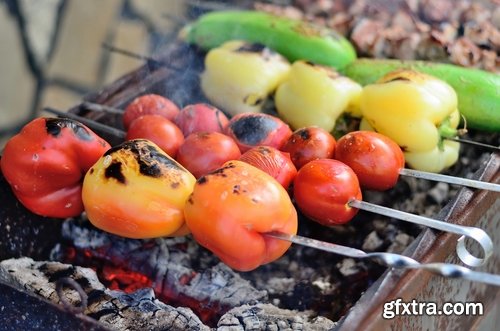 Collection barbecue grill grilled meat fruit vegetables 25 HQ Jpeg