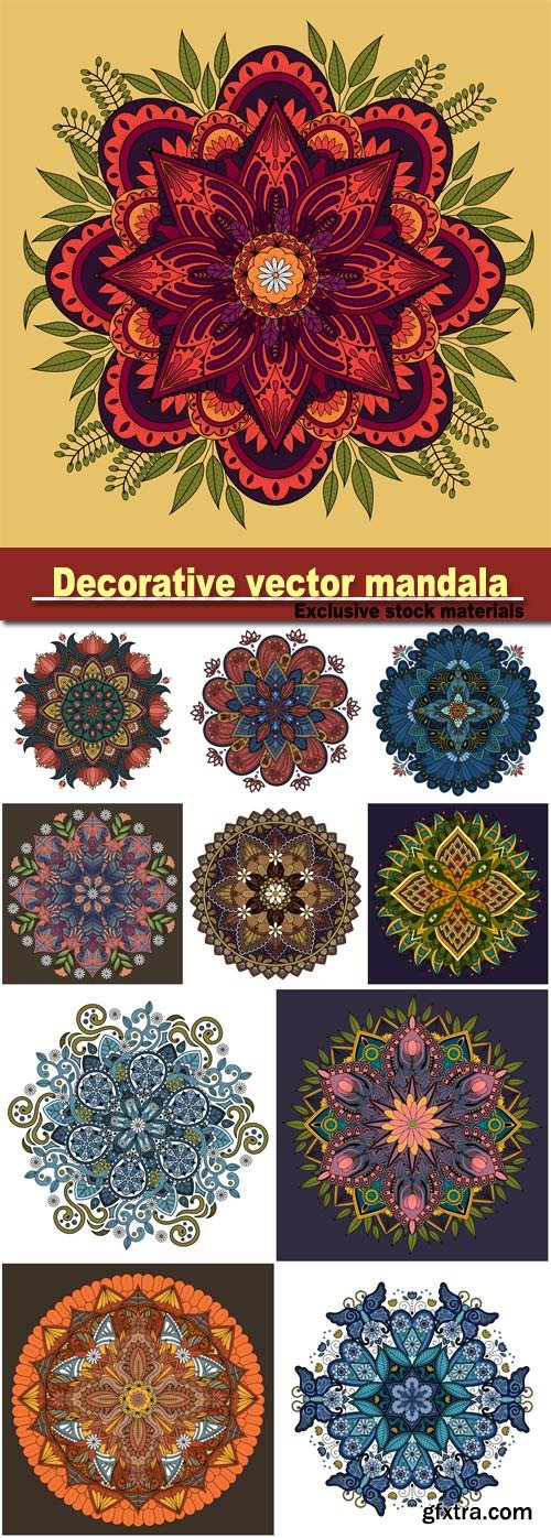 Decorative vector mandala ornament