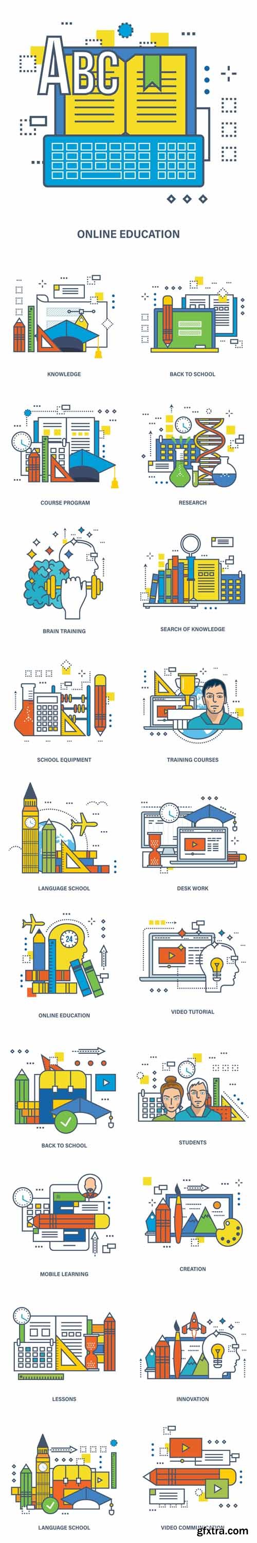 Vector Set - Concept of Education