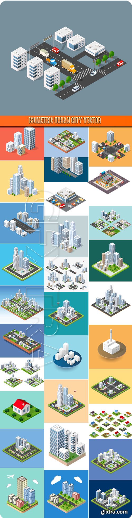 Isometric urban city vector