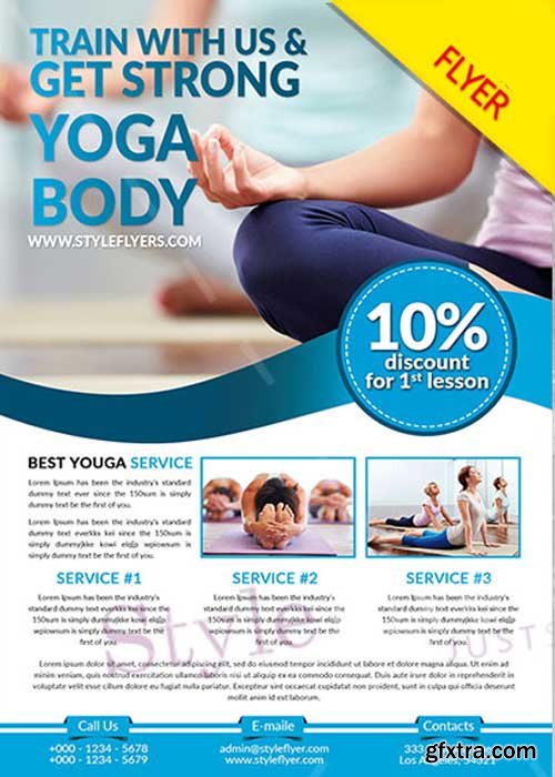 Yoga V3 PSD Flyer Template