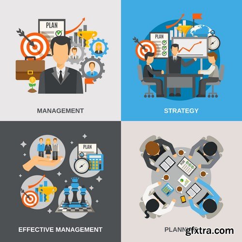 Flat Business Concept 9 - 20xEPS