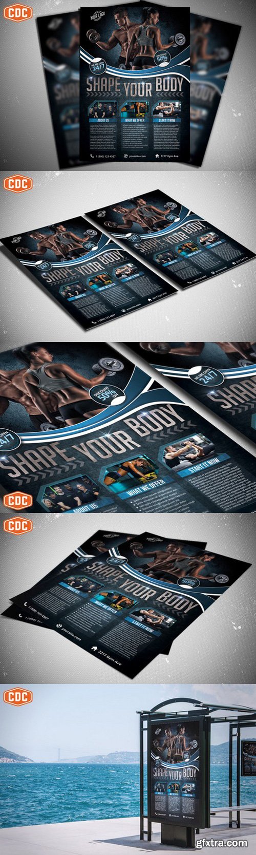 CM - Gym & Fitness Flyer Template 755604