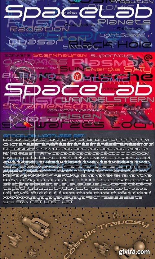 Spacelab - 4 fonts: $50.00