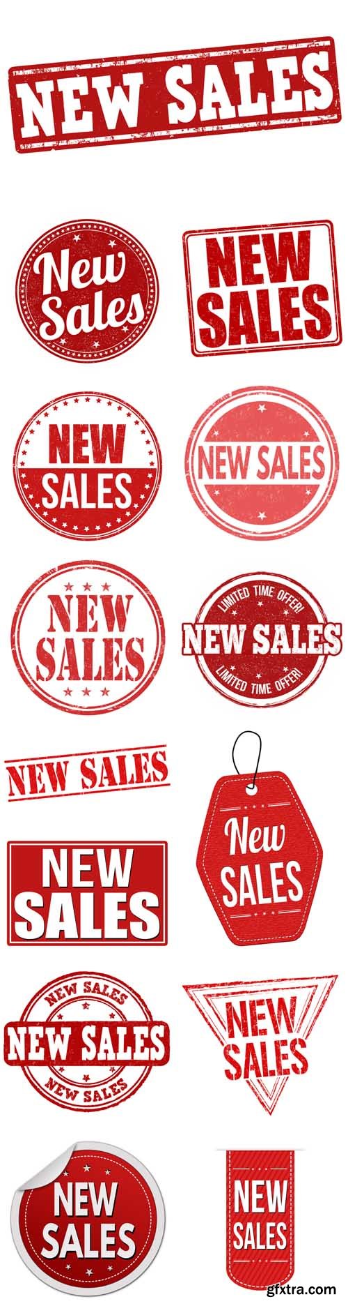 Vector Set - New Sales Stamps