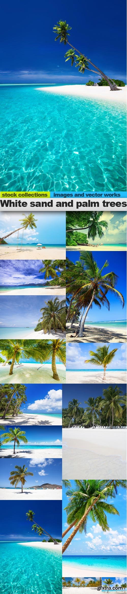 White sand and palm trees, 15 x UHQ JPEG