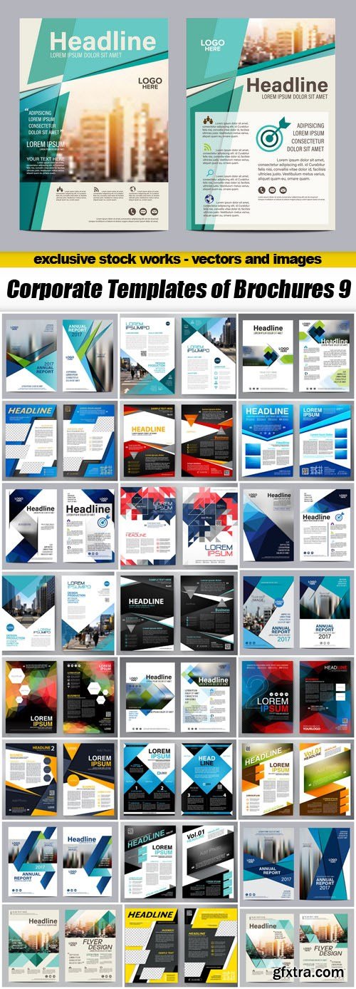 Corporate Templates of Brochures 9 - 25xEPS