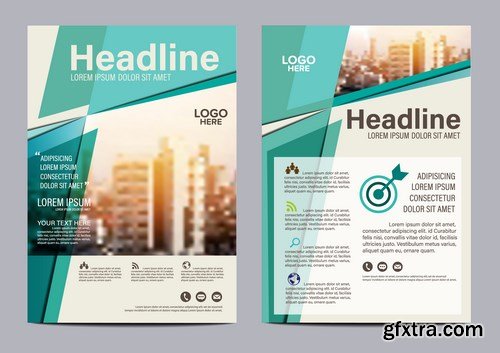 Corporate Templates of Brochures 9 - 25xEPS