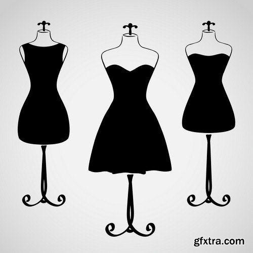 Black dress - 5 EPS