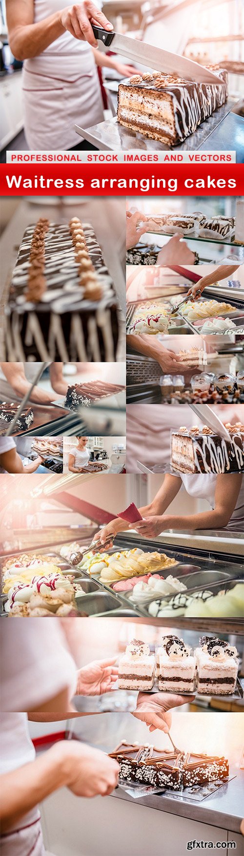 Waitress arranging cakes - 12 UHQ JPEG