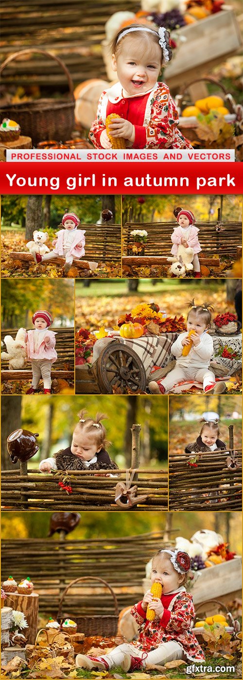Young girl in autumn park - 8 UHQ JPEG