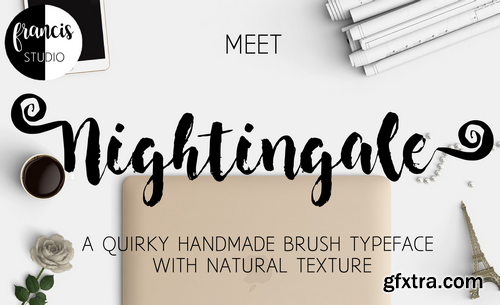 Nightingale Brush Font