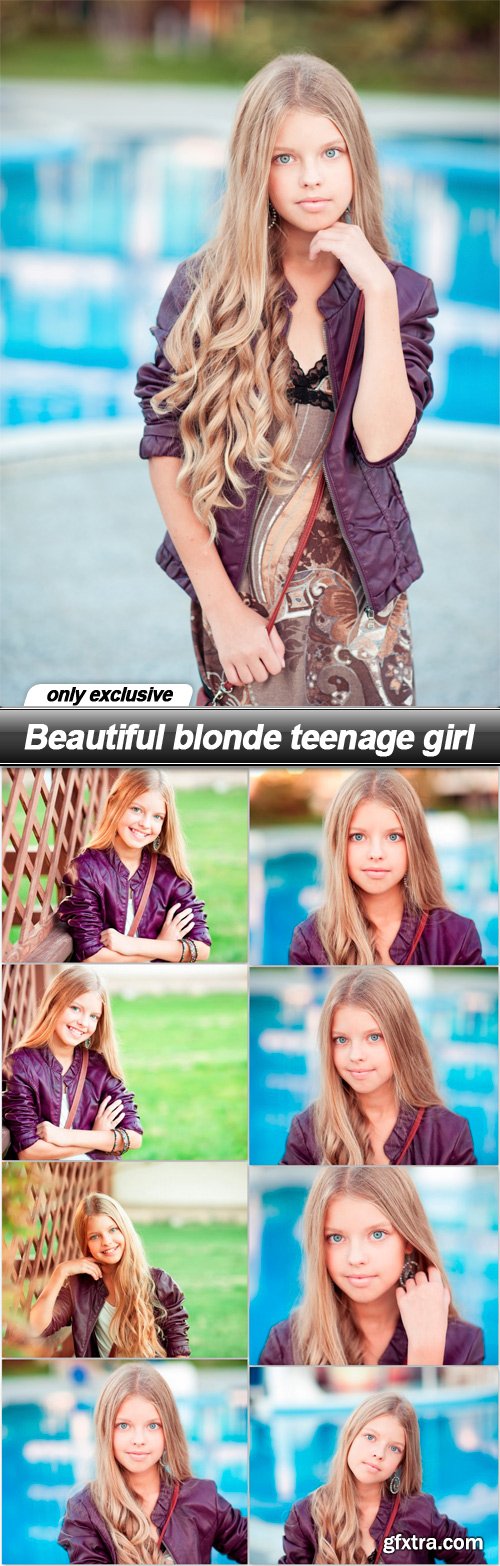 Beautiful blonde teenage girl - 9 UHQ JPEG