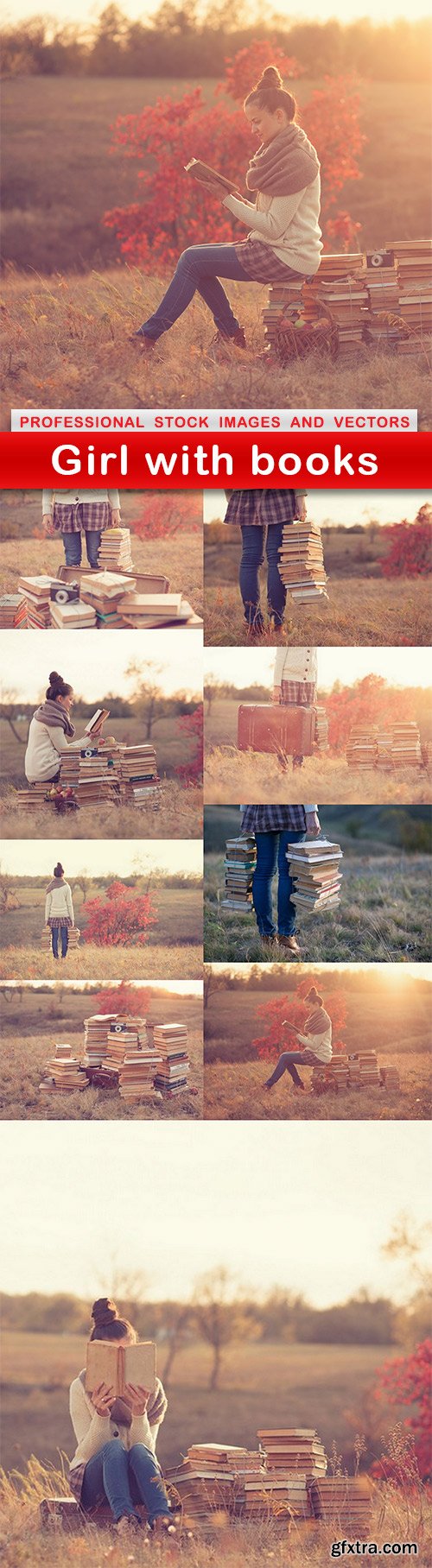 Girl with books - 10 UHQ JPEG