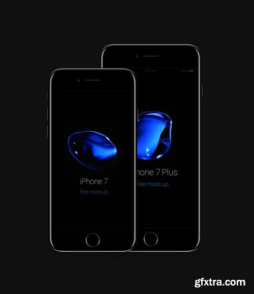 iPhone 7 Psd Jet Black Mockup