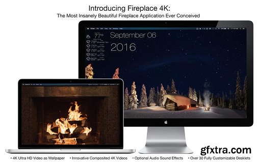 Fireplace 4K v1.0 (Mac OS X)
