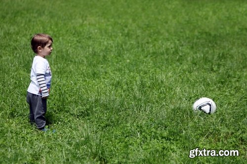 Collection of child adolescent children playing football ball soccer field 25 HQ Jpeg