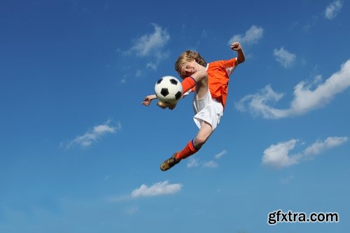 Collection of child adolescent children playing football ball soccer field 25 HQ Jpeg