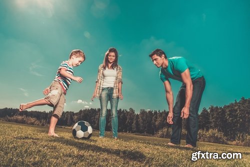 Collection of child adolescent children playing football ball soccer field 25 HQ Jpeg