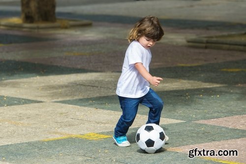 Collection of child adolescent children playing football ball soccer field 25 HQ Jpeg